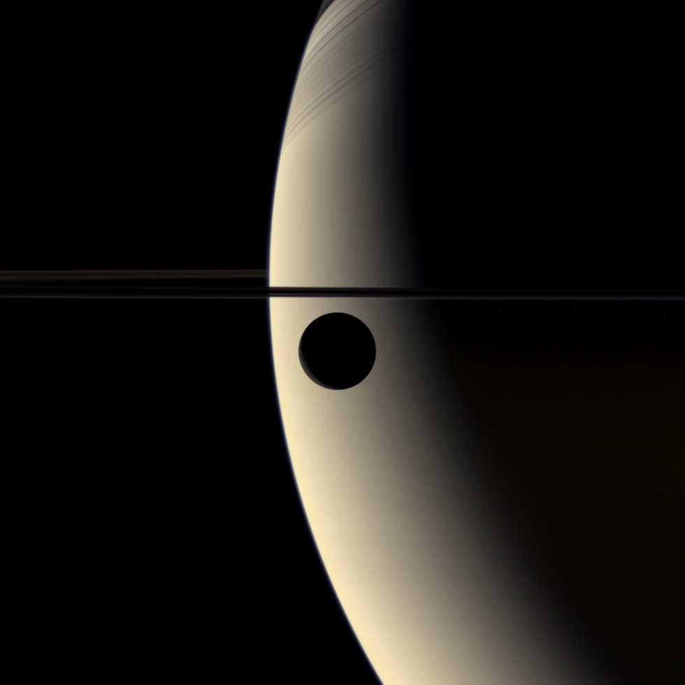 Crescent Rhea Occults Crescent Saturn